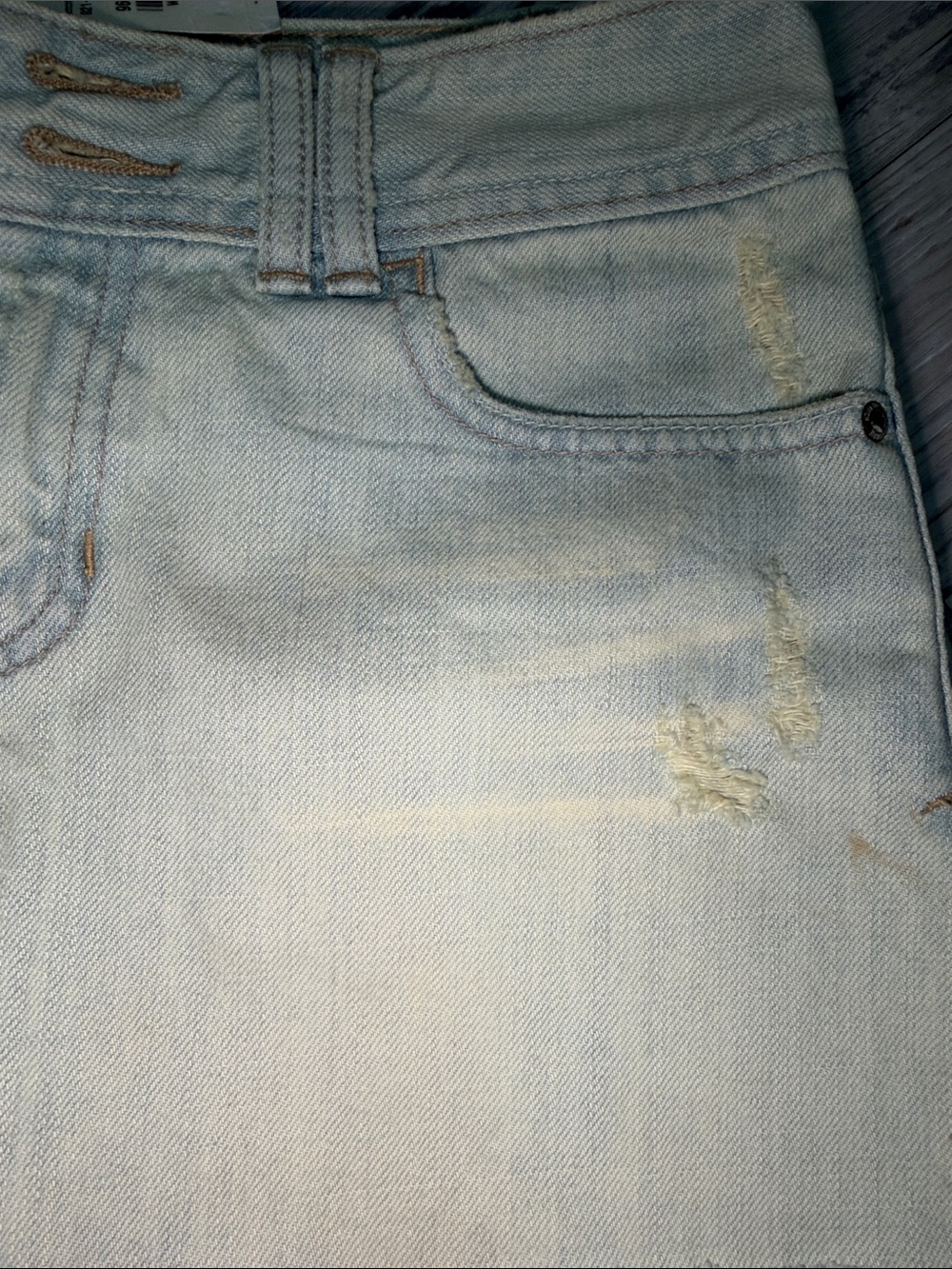 NWT Abercrombie & Fitch Light Indigo Washed Denim Mini Skirt - Picture 5 of 8